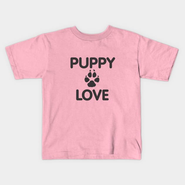 Puppy Love Kids T-Shirt by Dale Preston Design